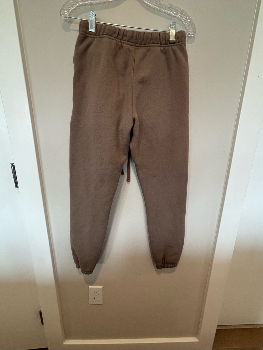 ESSENTIALS Brown Logo Joggers with Elastic Waist - Picture 2 of 6